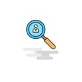 Flat Search avatar Icon. Vector