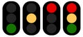 Flat semaphore, traffic light icons, symbols. Transportation, tr Royalty Free Stock Photo