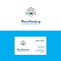 Flat Shared folder Logo and Visiting Card Template. Busienss Concept Logo Design Royalty Free Stock Photo