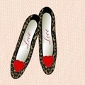 Flat shoes Animal pattern Royalty Free Stock Photo