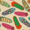 Flat shoes vector pattern Royalty Free Stock Photo