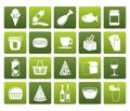 Flat Shop and Foods Icons Royalty Free Stock Photo