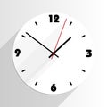 Flat simple analogue wall clock