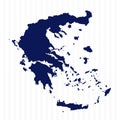 Flat Simple Greece Vector Map Royalty Free Stock Photo