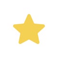 Flat Simple Yellow Star Symbol Decorative Element Celestial Object Graphic Royalty Free Stock Photo