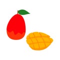 Flat and simple mango illustration