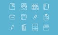 Flat simple minimalist office file organizer icon