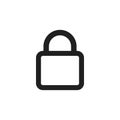 Flat simple outline lock padlock icon background