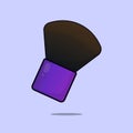 Flat Small Makeup Brush Vector Illustration Icon