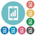 Flat smartphone signal strength icons