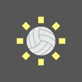 Flat soccer ball icon sign logos