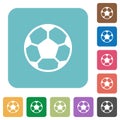 Flat soccer ball icons