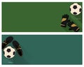 Flat soccer banner