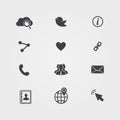 Flat Social network icons set Royalty Free Stock Photo