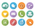 Flat Social network icons set