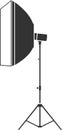 Flat softbox icon for shooting lighting. Vector illustration. Royalty Free Stock Photo