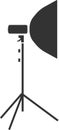 Flat softbox icon for shooting lighting. Vector illustration. Royalty Free Stock Photo