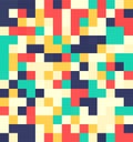 Flat squares seamless pattern