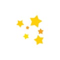 flat star icon. shine yellow sparkle, decoration twinkle, shiny flash. Glowing light effect Royalty Free Stock Photo