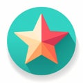 a flat star icon on a turquoise background