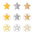 Flat star set