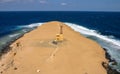 flat stone island Big Brother from the height of the lighthouse, Red Sea Royalty Free Stock Photo