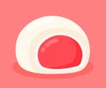 Mochi Daifuku Japanese Dessert Food Cute Cartoon Vector Illustration