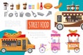 Flat Street Food Composition