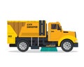 Modern Street Sweeper Truck Illustration