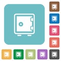 Flat strong box icons on rounded square backgrounds Royalty Free Stock Photo