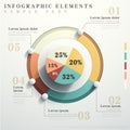 Flat style abstract pie chart infographics Royalty Free Stock Photo