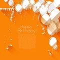 Flat style birthday background