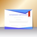 Flat Style Blank Internship Certificate or Diploma template design.