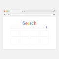 In flat style. Browser search.