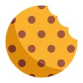 Flat Style Chocolate Chip Cookie Vector Illustration Royalty Free Stock Photo