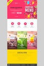 Flat style cocktail menu concept Web site design. Royalty Free Stock Photo
