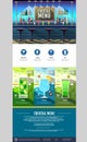 Flat style cocktail menu concept Web site design. Royalty Free Stock Photo