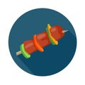 Flat style barbecue icon