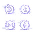 Flat style cryptocurrencies symbol.