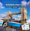 Flat Style Design Concepts for business analytics and winning strategy Royalty Free Stock Photo