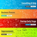 Flat Style Design Concepts for business strategy and career Royalty Free Stock Photo