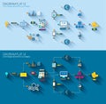 Flat Style Diagram, Infographic and UI Icon