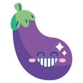 Flat Style Eggplant Vector Illustration Royalty Free Stock Photo