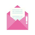 Flat style email icon with open envelope Royalty Free Stock Photo