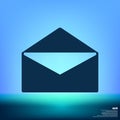 Flat style icon of envelope. E-mail