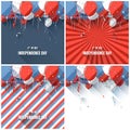 Flat style Independence day backgrounds