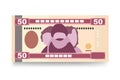 Paper money 50 NFK. Nakfa Vector Illustration. Eritrea money set bundle banknotes