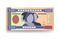 Paper money 100 NFK. Nakfa Vector Illustration. Eritrea money set bundle banknotes