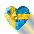 Flat style logo symbol of love Sweden.