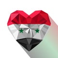 Flat style logo symbol of love Syria.